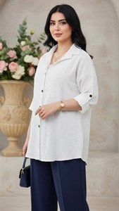 شومیز مانتویی خاص و جذاب با کیفیت عالی و قیمت باورنکردنی به دلیل تک رنگ شدن کد973بیبی