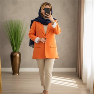کت تک هانا تک رنگ هلویی جذاب 🥰😍کد352 آدراپانا
