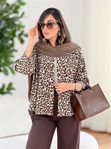 شومیز مانتویی باکسی شیما آیوا خنک و زیبا کد 18336 شایسته