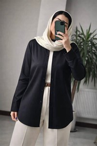 شومیز مانتویی پناه با جنس الیزه 🛍۴۸۱۲ آرشیدا
