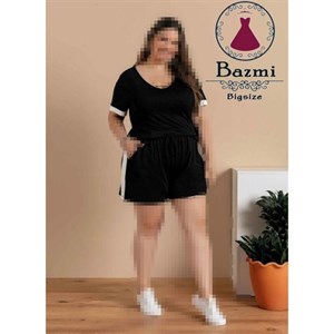 ست تیشرت شورتک پلی استر ویسکوز 🛍🌈۱۰۹۳ بزمی