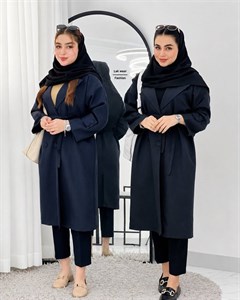 مانتو بلند دیپلمات کیانا با کیفیت عالی در دو رنگ زیبا کد 2658 شایسته