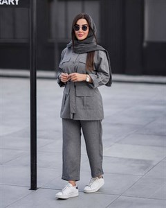مانتو شلوار مدل سامیه زیبا وشیک تنخور عالی 🎀 🎀الیزه