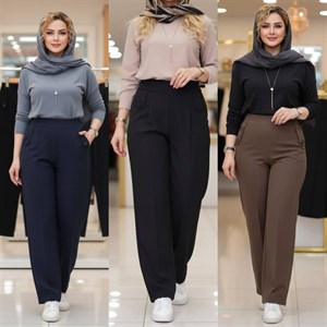 شلوار راسته مازراتی اعلا در دو رنگ زیبا و سایز بندی کد 3455 والیا