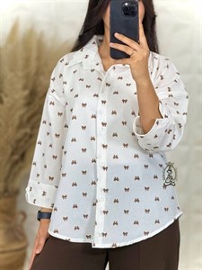 شومیز جذاب پاپیون بیسکویتی طرح پاپیون 💯🛍🌈🎀۷۵۹۸۵ شهرزاد