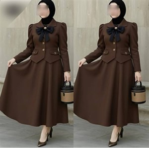 کت دامن پاپیون رنگ بندی زیبا و خاص 🥰❤️کد 642 آدراپانا