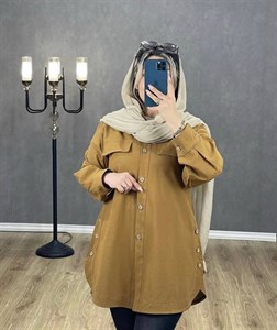 مانتو کتان بغل دکمه زیبا و شیک ❤️✅ 11980سارین
