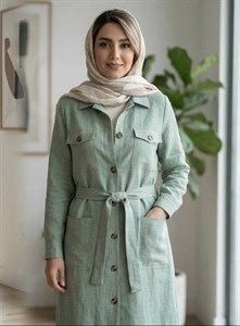 مانتو سه دکمه پشت صوفیا درجه یک کیفیت تضمینی در رنگ بندی 🎀 🎀 کد ۱۲۰۸۳ فاروین