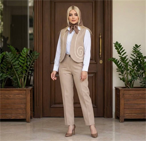 ست جلیقه شلوار بینظیر مازراتی کجراه مزونی✅جلیقه لایی کشی۶۹2۸ شادی،،