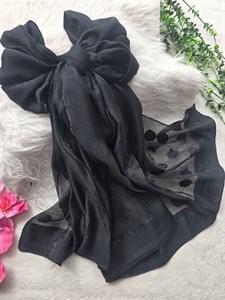 شال مشکی حریر شیشه ای ۷۸۲۲ 💯💯ست شو