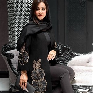 مانتو نوژین جنس شنل با گلدوزی بسیار شیک کد987ترند✨😍🎀