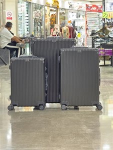 چمدان آلومینیومی برند RIMOWA ست 3 تکه رنگ نوک مدادی