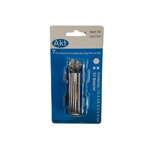 آچار آلن چاقویی بدنه آلومینیومی سری 7 عددی AKT کد H31701