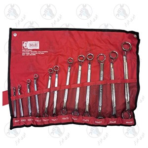 آچار دو سر رینگ 12 پارچه 6 الی 32 میلیمتر SOLID کد D838-6-32/12P