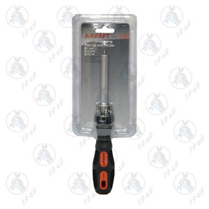 سری پیچگوشتی 8 عددی آهنربایی تلسکوپی A-KRAFT کد AA069005