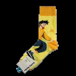 جوراب فانتزی ساق بلند طرحدار برند lucky socks