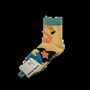 جوراب فانتزی نیم ساق طرح فلامینگو lucky socks