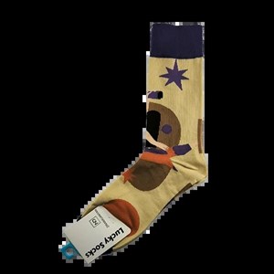 جوراب فانتزی ساق بلند طرح مینیمال خانم lucky socks