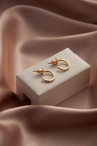 گوشواره حلقه ای روشا مدل میخی