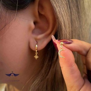 گوشواره تابه تا ماه و ستاره