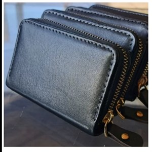 جاکارتی دورزیپ چرم گاوی مشکی