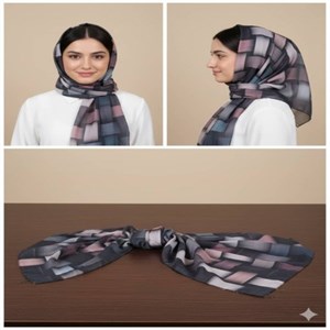 روسری نخی طرح بندی متفاوت قواره 120