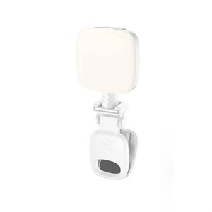 چراغ سلفی شارژی با گیره اتصال به موبایل و تبلت VIPLATINA مدل VL10 - سفید (گارانتی 18 ماه تعویض نیکان همراه)
