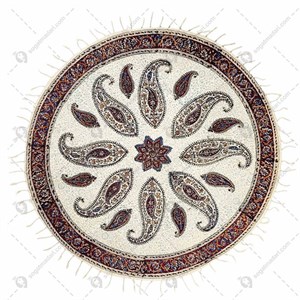 رومیزی قلمکار دایره ( قطر : 85 سانتی متر)