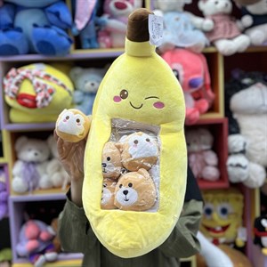 عروسک موز بالشتی بچه دار