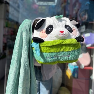 عروسک پتو بالشتی طرح پاندا و بامبو