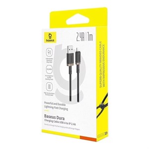کابل شارژ یک متری باسئوس لایتنینگ Baseus Dura P10377801U01-00 Lightning Cable 1m