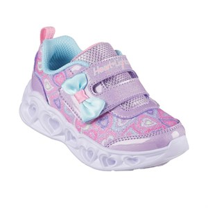 کفش چراغ‌دار خردسال دخترانه اسکچرز مدل 303258N LVMT Heart Lights - Boogie Land