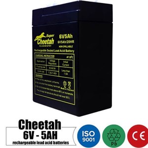 باتری شارژی 6 ولت 5 آمپر CHEETAH مدل 6V5Ah