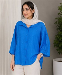 شومیز زنانه نگین‌دار مدل NB