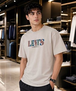 تیشرت باکسی مردانه چاپ‌دار LEVI'S
