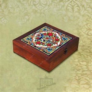 جعبه چوبی (طرح A2*2*25)-آجیل و خشکبار،دمنوش،گز و شکلات،میوه خشک،هدیه و کادو
