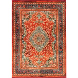 فرش محتشم طرح هلنا کد 25TT0060 لاکی (پسکرایه)