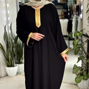 پیراهن بلند نوار طلایی