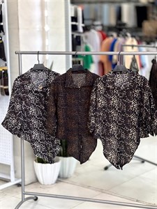 شومیز گره ای پلنگی