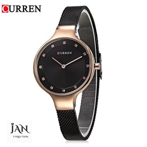 ساعت مچی زنانه کارن بند استیل حصیری CURREN 9008 اورجینال ضداب | اورجینال ضدآب