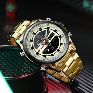 ساعت مچی مردانه کارن بند استیل دیجیتالی CURREN 8404