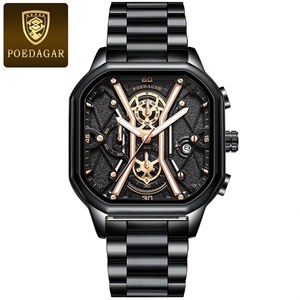 ساعت مردانه پوداگار مدل 922|بند استیل - Poedagar 922 (سه موتوره)