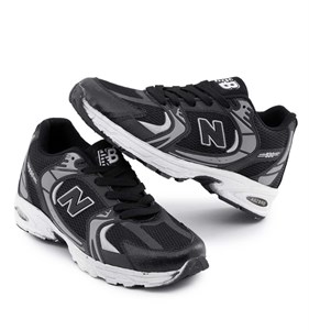 کفش مردانه اسپرت چرم مصنوعی مشکی New Balance مدل 50717