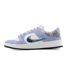 کفش مردانه روزمره چرم مصنوعی سفید آبی Nike مدل 50739