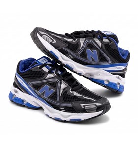 کفش مردانه اسپرت چرم مصنوعی مشکی آبی New Balance مدل 50723