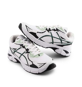 کفش مردانه اسپرت چرم مصنوعی سفید سبز Asics مدل 50678