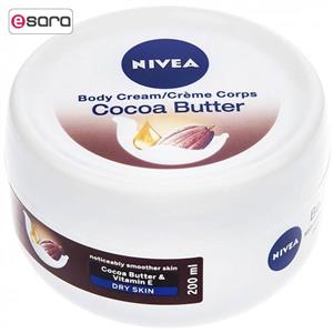 کرم بدن نیوآ مدل Cocoa Butter حجم 200 میلی‌لیتر کرم مرطوب کننده دست و بدن حاوی کره کاکائو نیوآ