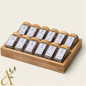 ادویه کشویی چوبی 12تایی کد43126