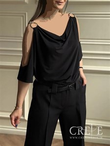 شومیز سرشانه زنجیر حلقه ای