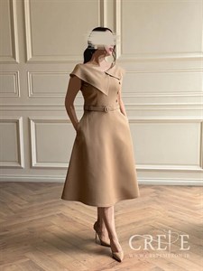 پیراهن کوتاه حلقه ای یقه پهن